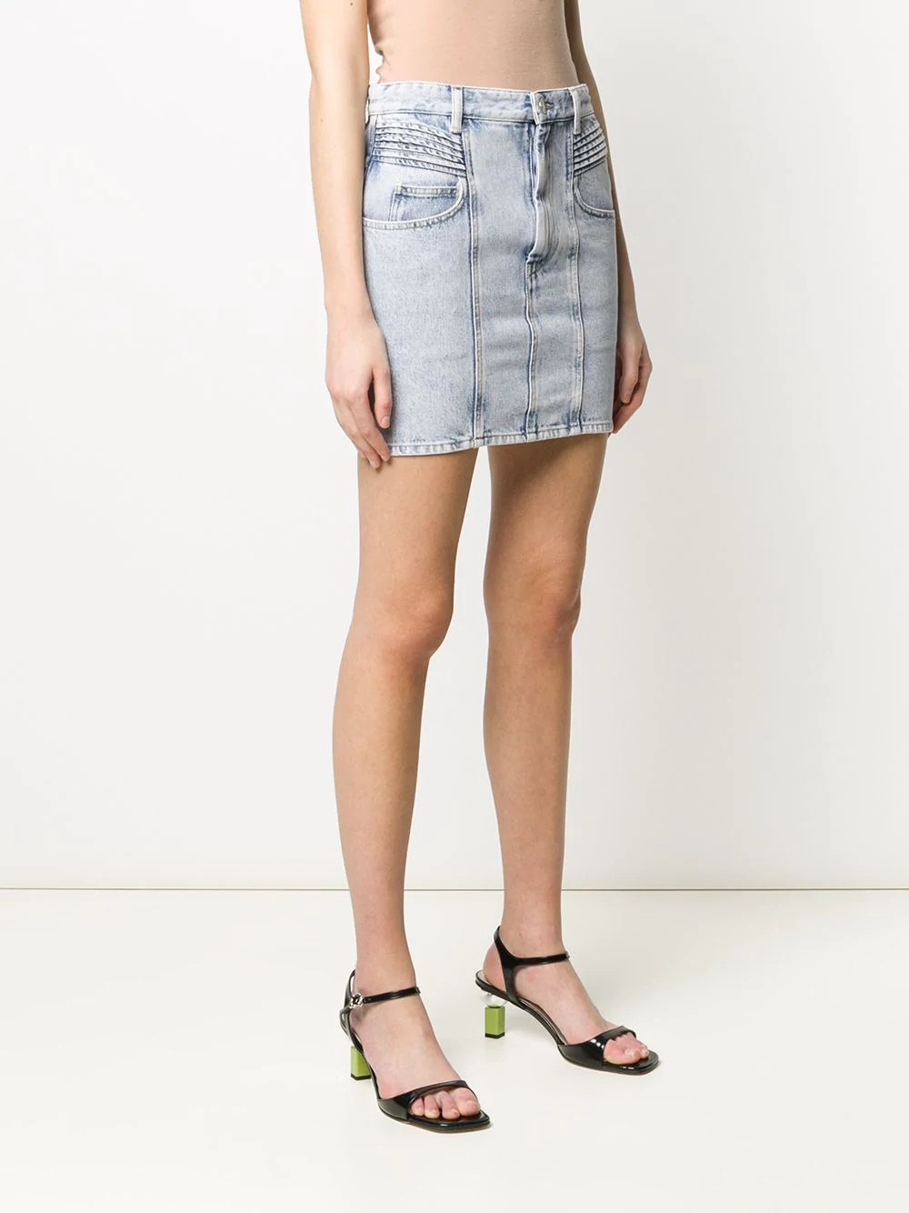 high-rise denim skirt - 3