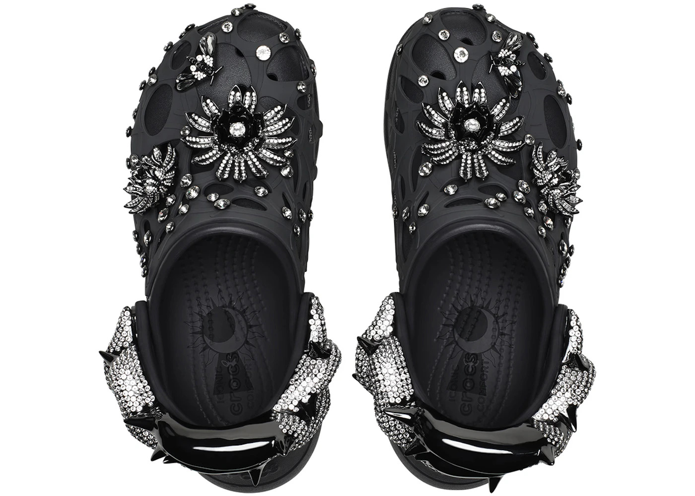 Crocs Classic Bae Clog Swarovski Black (Women's) - 2