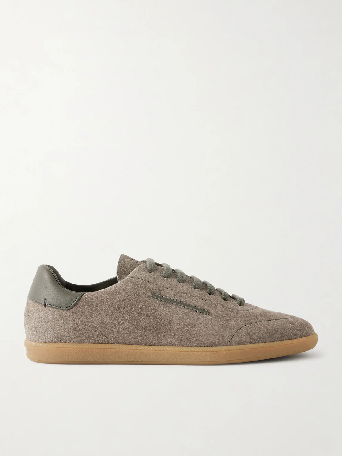232 Leather-Trimmed Suede Sneakers - 1