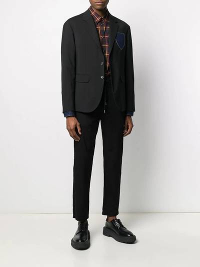 DSQUARED2 denim-detail single-breasted blazer outlook