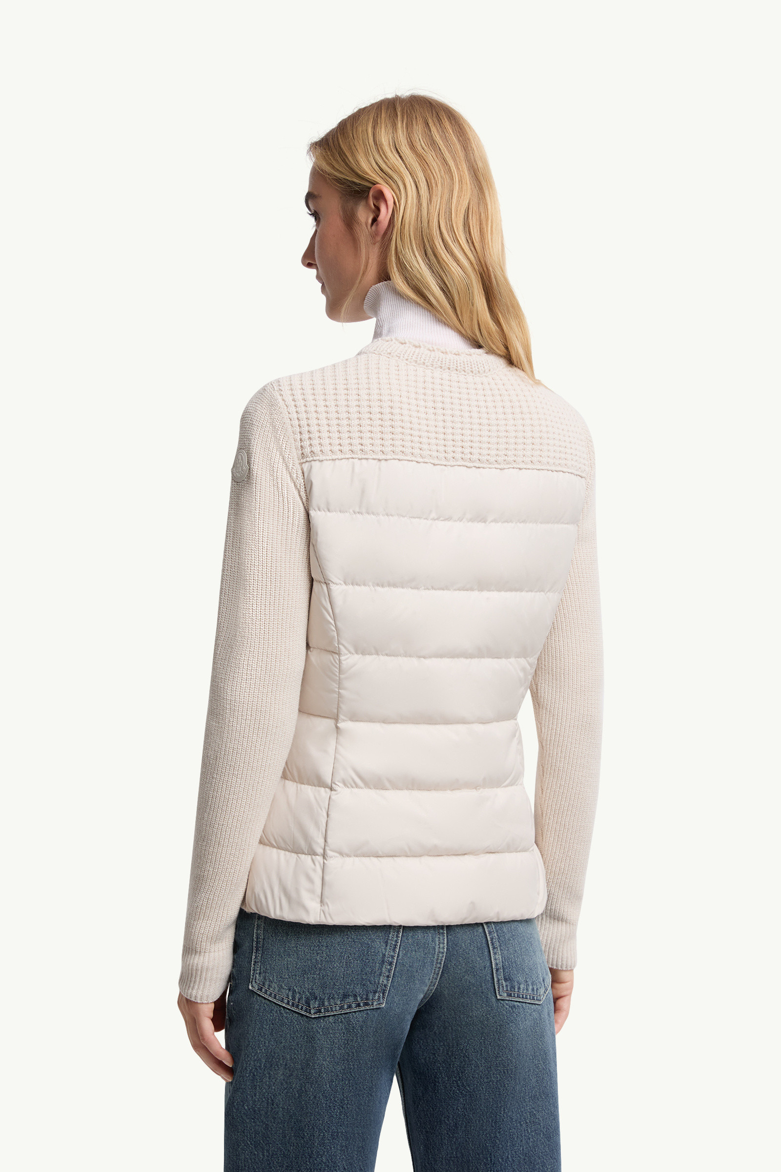 Padded Wool Zip-Up Cardigan - 5