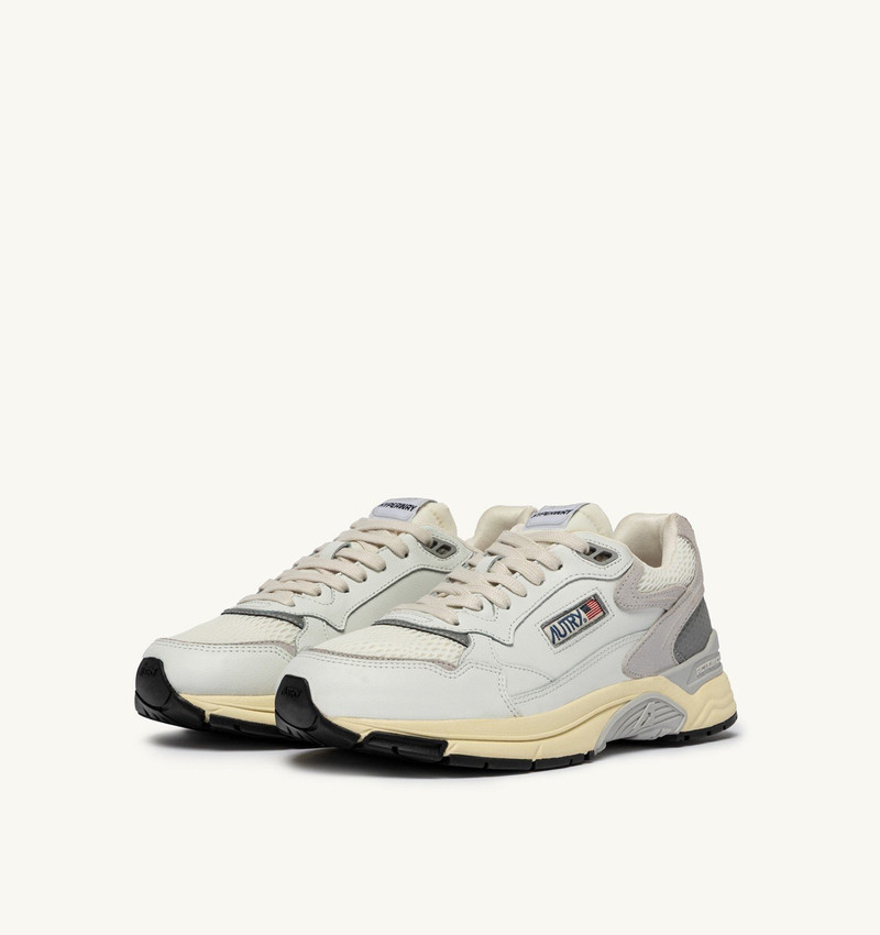 AUTRY HYPERWAY SNEAKERS IN WHITE AND GRAY MESH AND LEATHER outlook