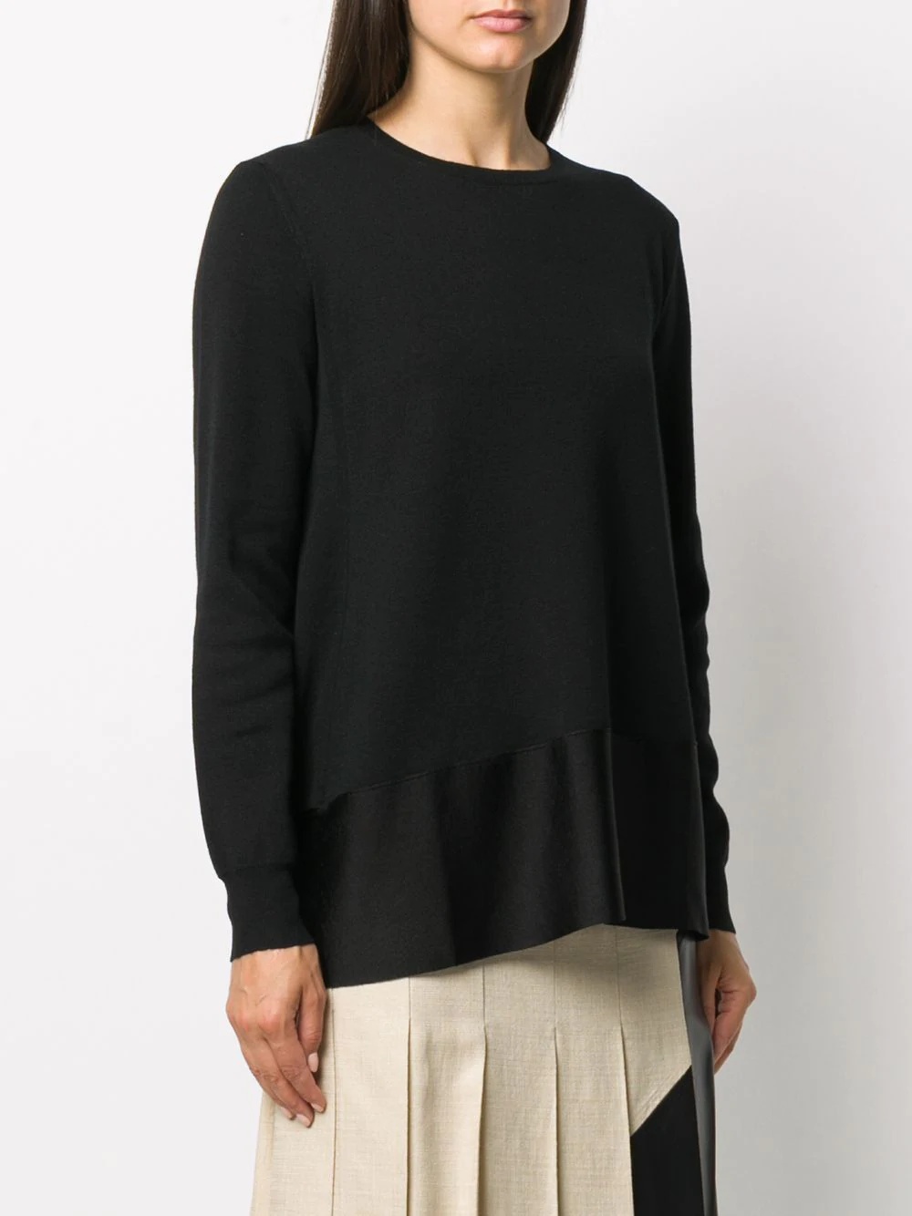 contrast-hem jumper - 3