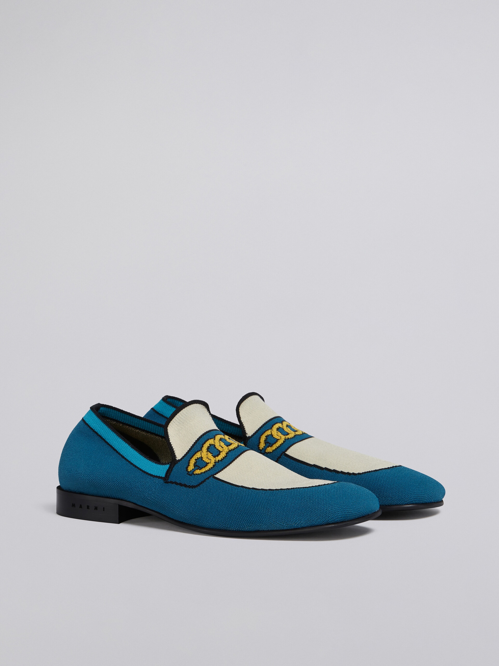 BLUE TROMPE L'ŒIL JACQUARD MOCCASIN - 2