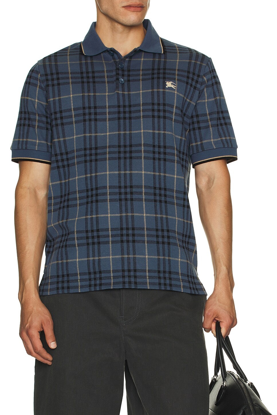 Check Slim Polo With EKD - 4