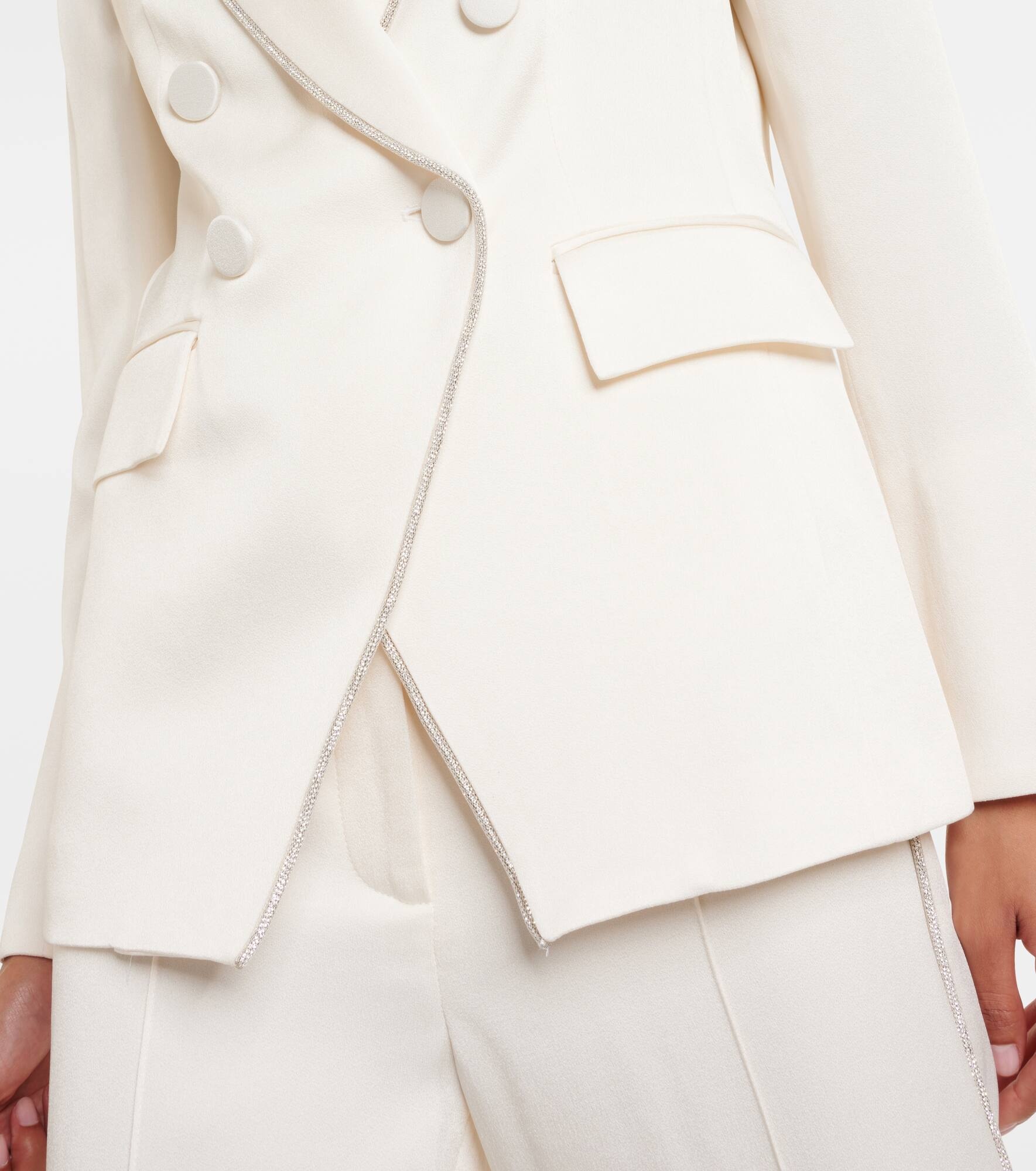 Jagger Dickey crêpe satin blazer - 5