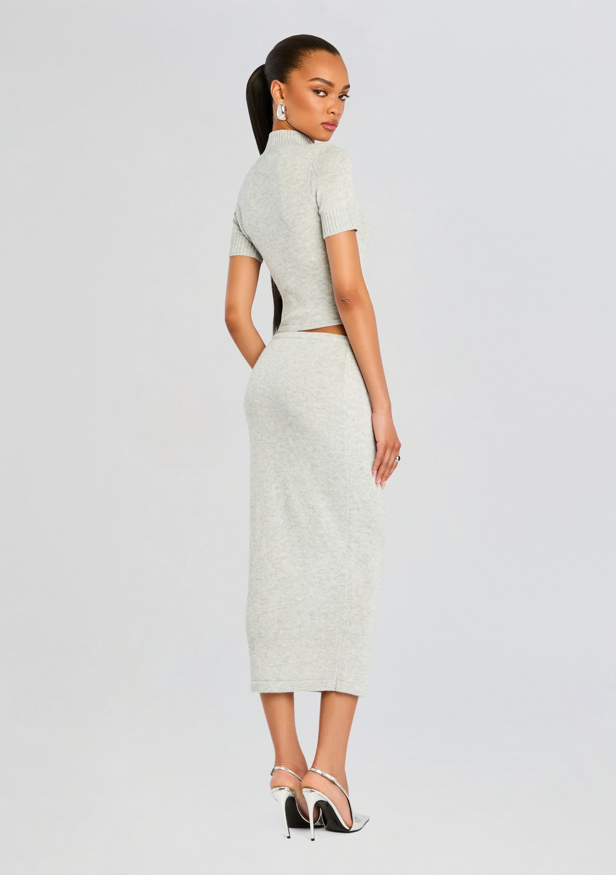 KOKO KNIT TEA LENGTH SKIRT - 4