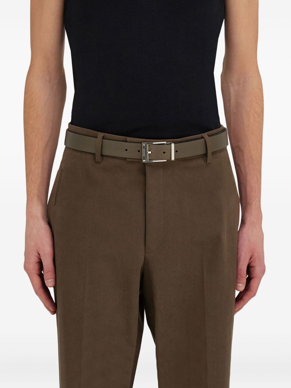 reversible leather belt - 3