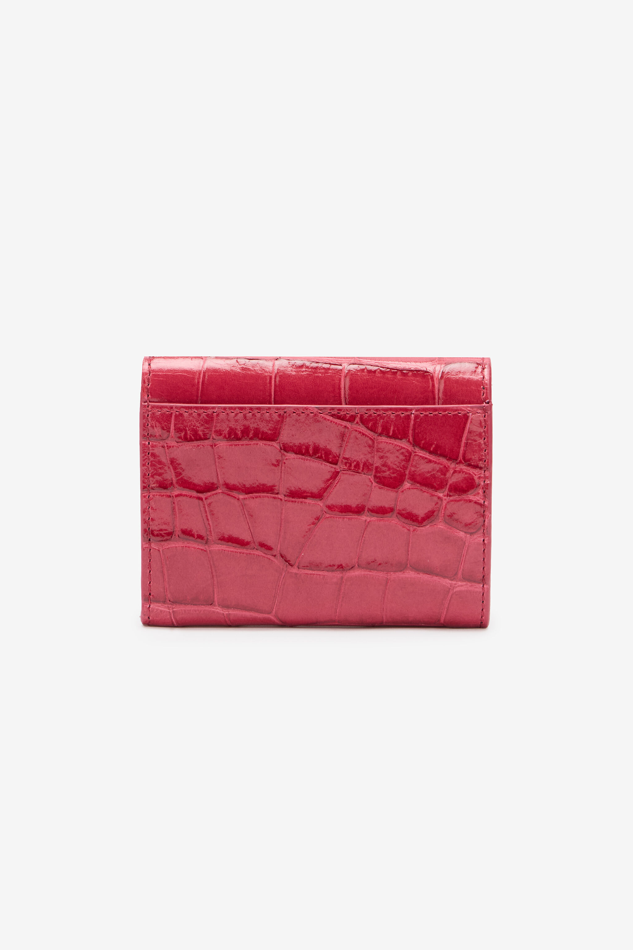 Crocodile-Effect Square Card Holder - 2