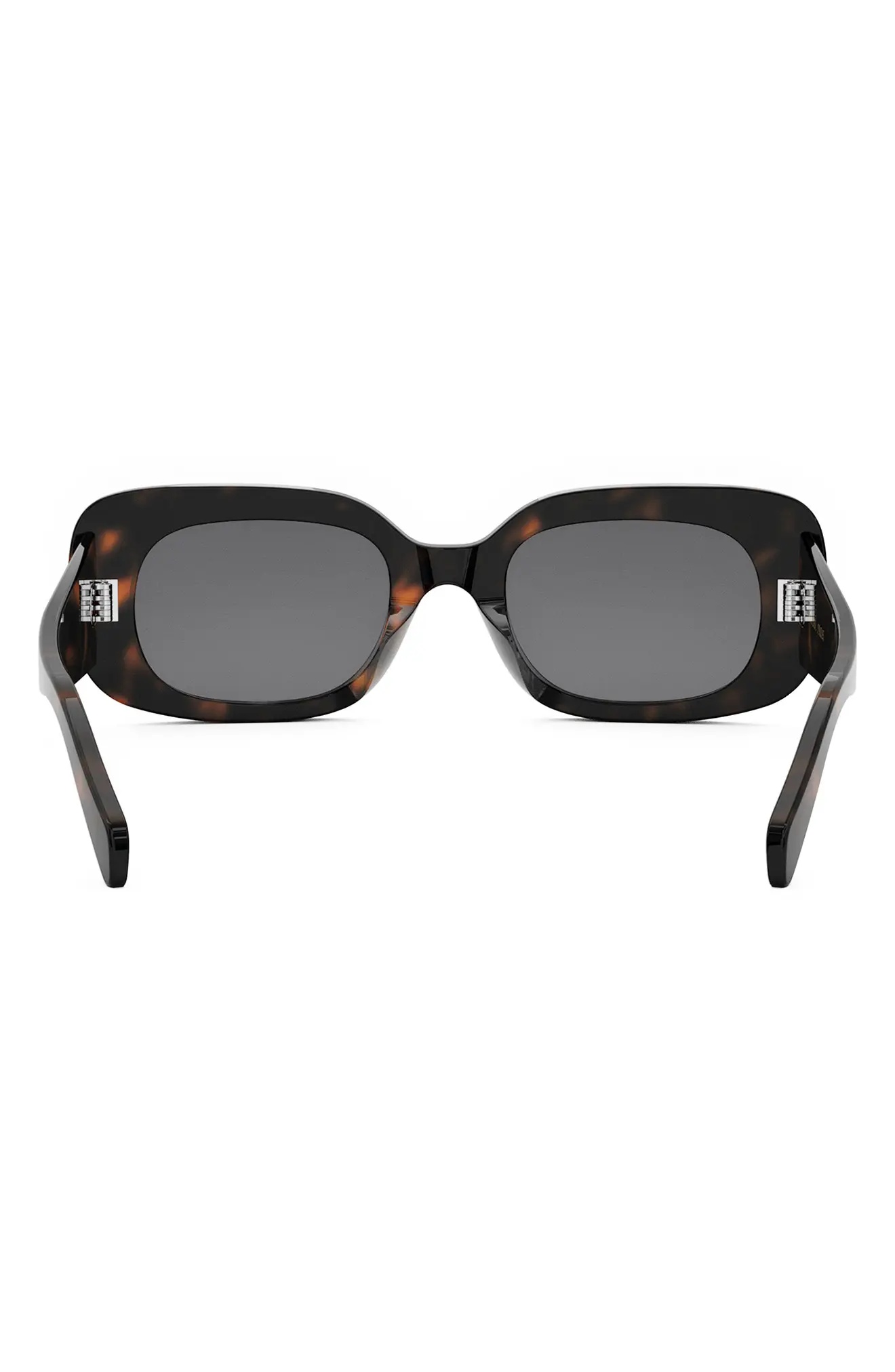 Bold 3 Dots 51mm Rectangular Sunglasses in Dark Havana /Smoke - 4