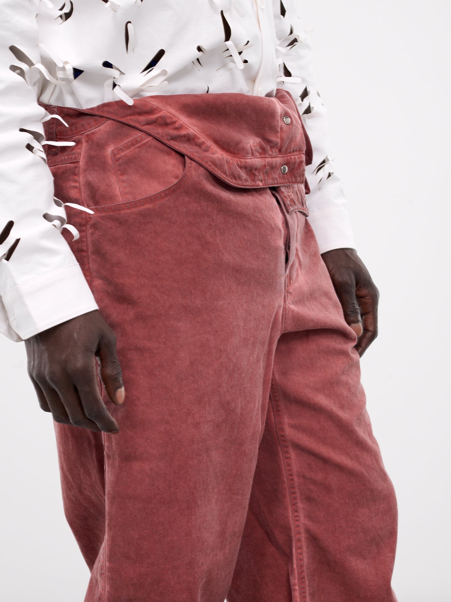 Asymmetric Flower Trousers - 5