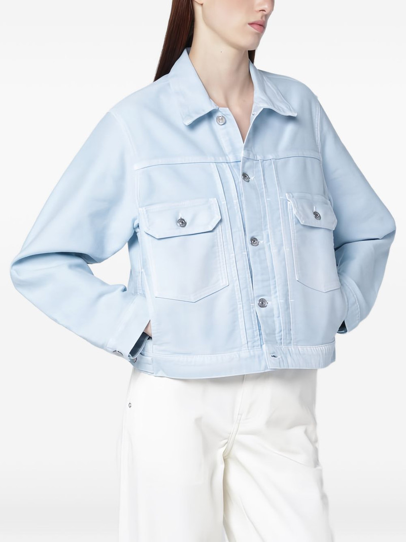 chest pocket trucker jacket 1