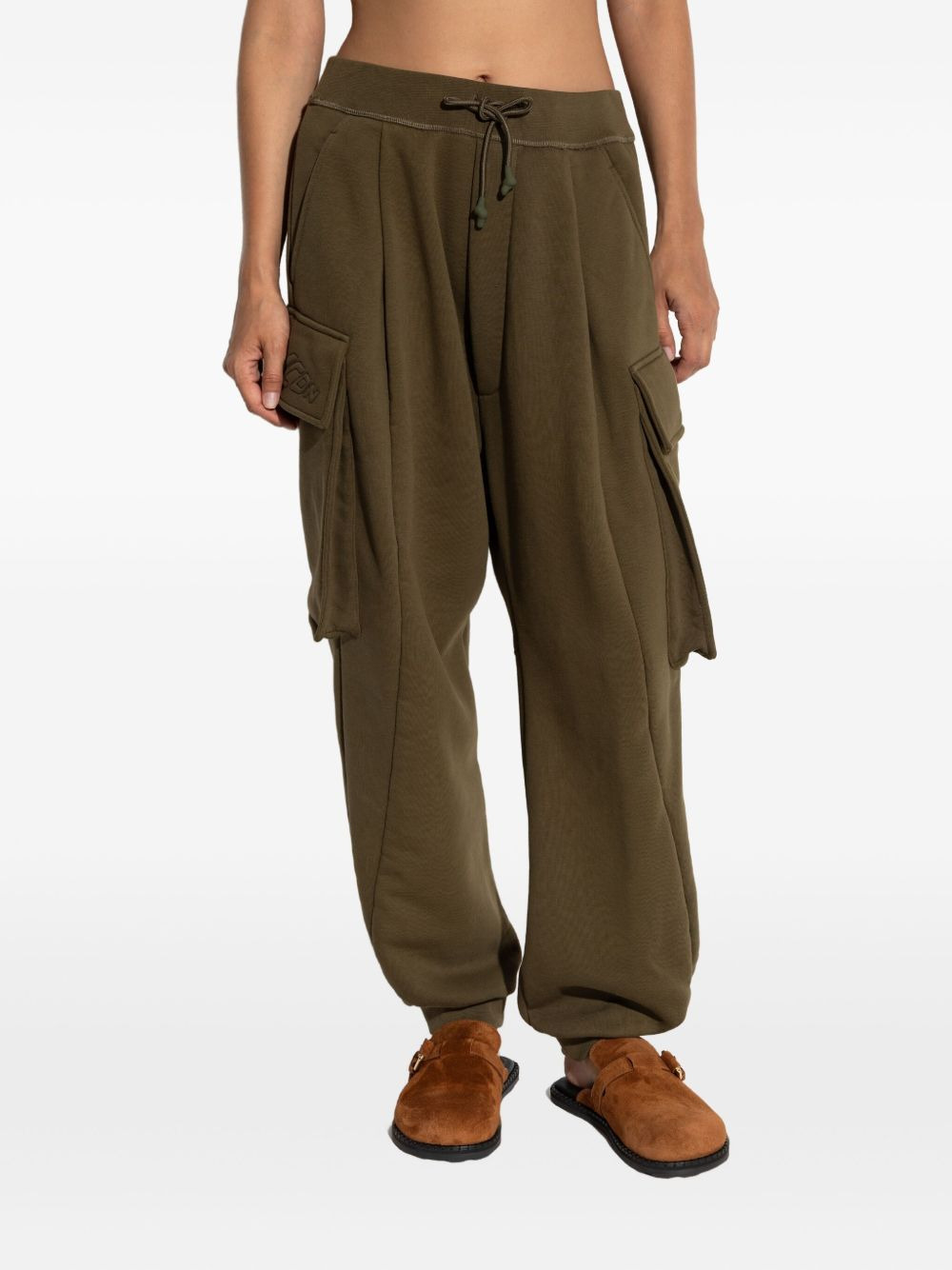 pleated-front cargo trousers - 3