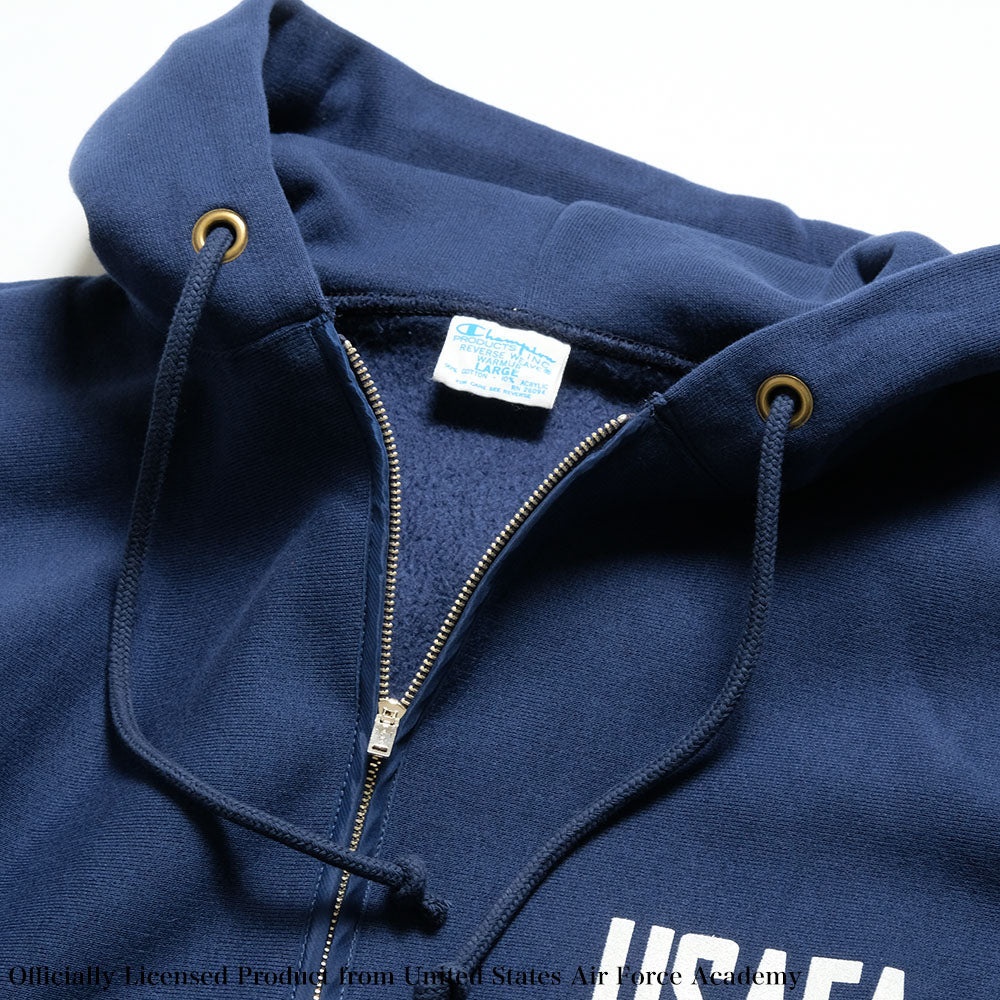 REVERSE WEAVE HALF ZIP HOODED SWEATSHIRT - USAFA - C3-A119 - 5