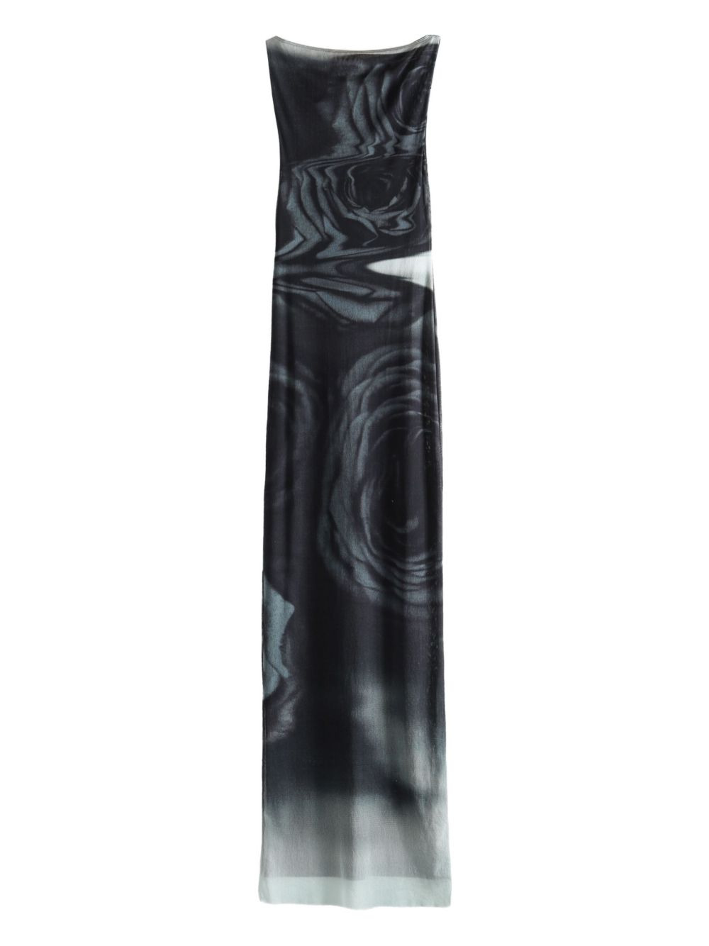 rose-print sleeveless maxi dress - 1