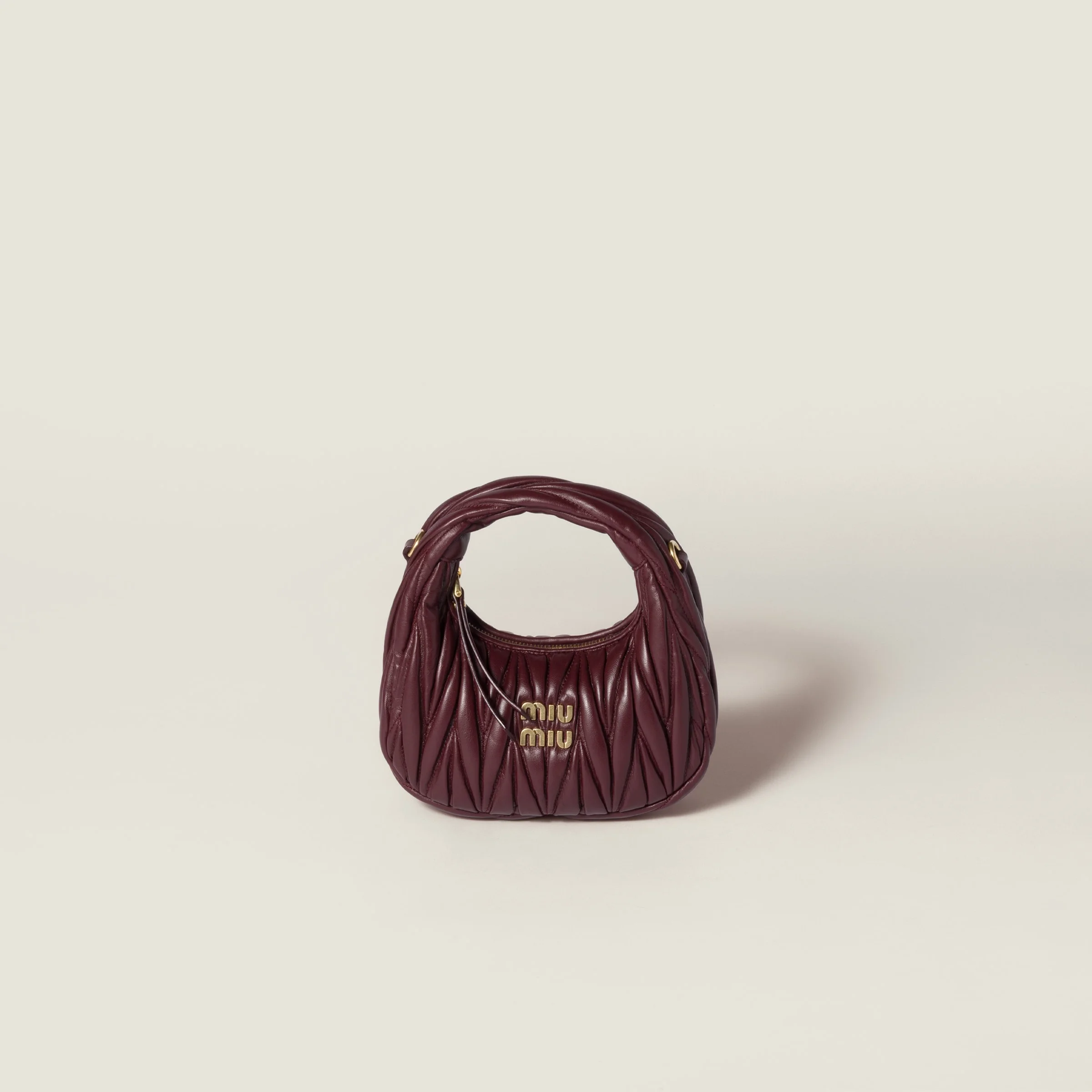 Wander matelassé nappa leather hobo mini-bag - 1