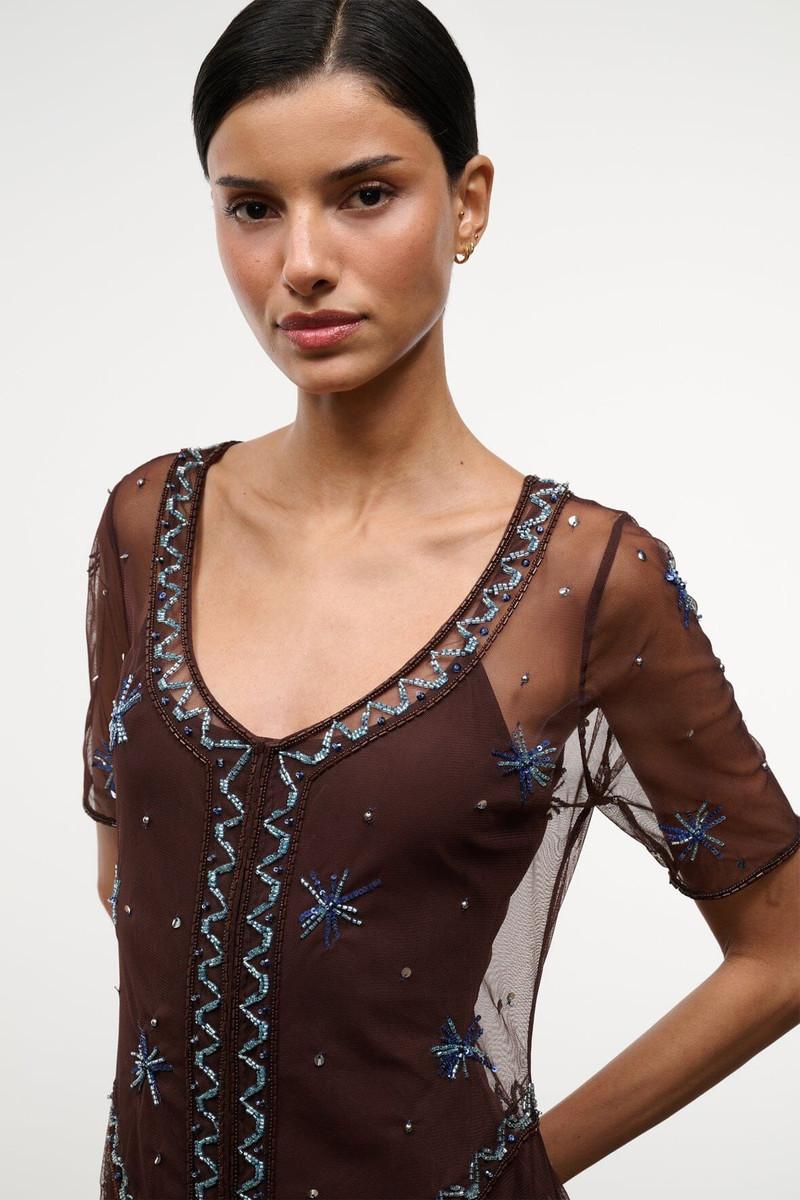 STAUD CAYLA DRESS FIRESIDE 4