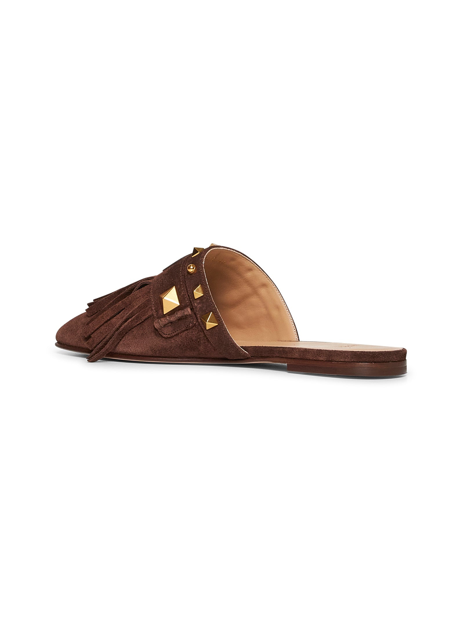 Valentino Garavani Women Brown Suede Plaster Caster Mules - 3