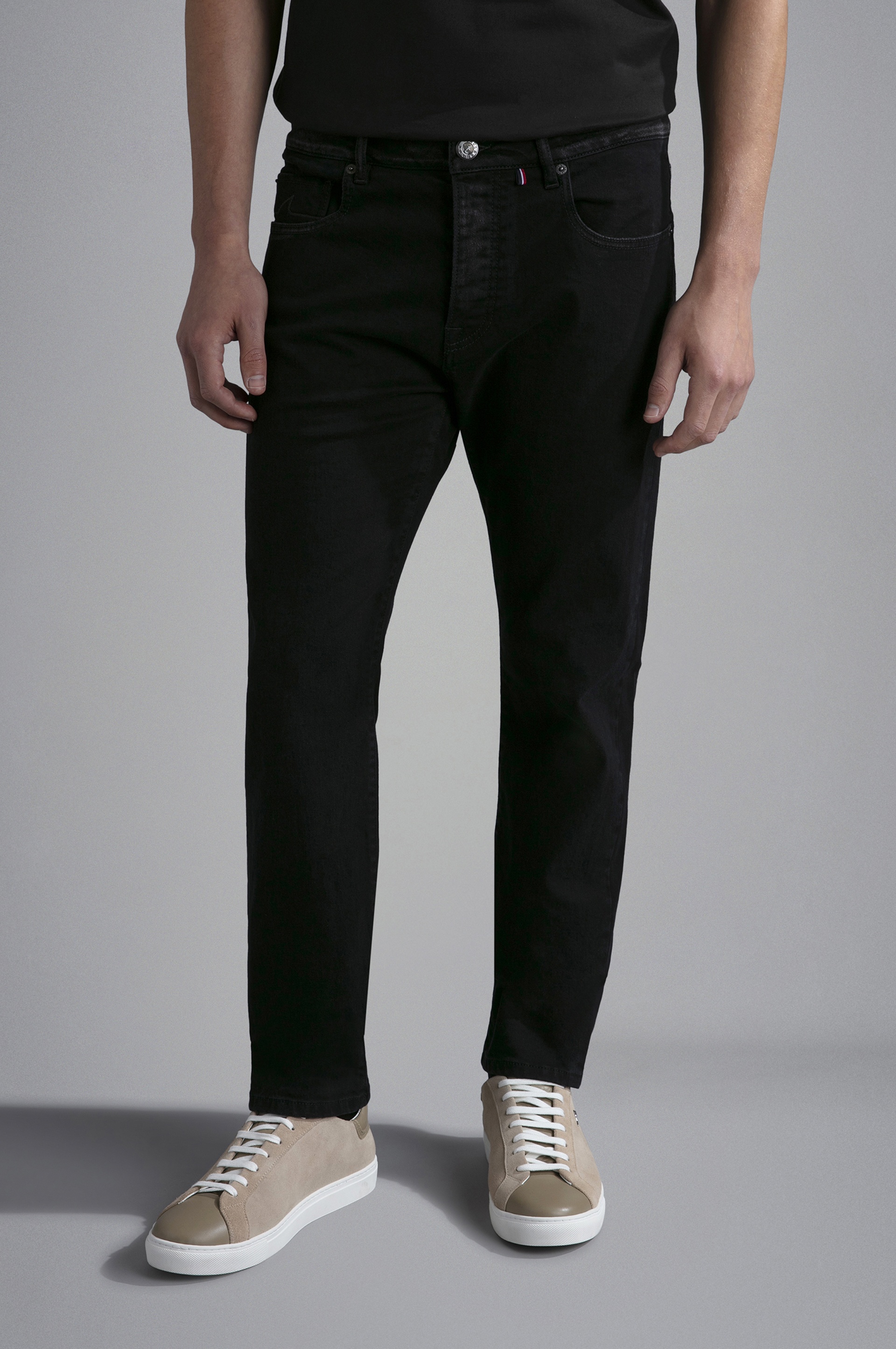 BLACK RIVET STRETCH DENIM JEANS - 6