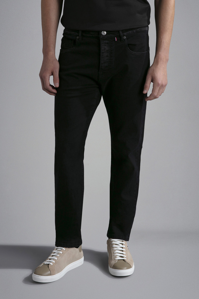 BLACK RIVET STRETCH DENIM JEANS 6