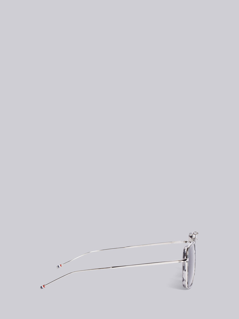 TB816 - Grey Tortoise Rectangular Aviator Sunglasses 3
