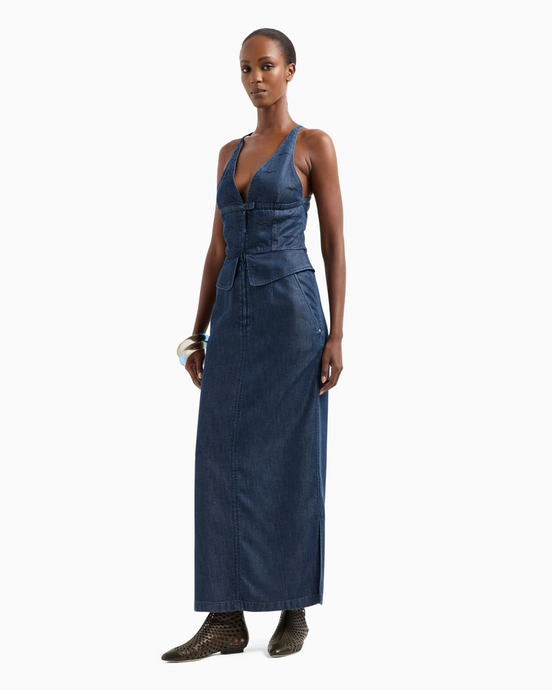 GIORGIO ARMANI DENIM COLLECTION LYOCELL LONG DRESS outlook