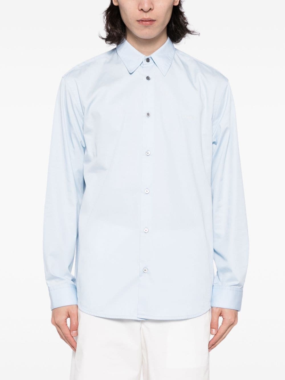 point-collar shirt - 3