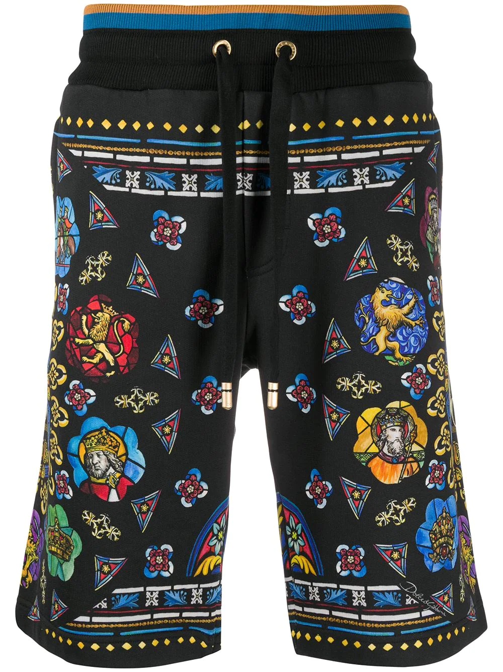 Charlemagne print track shorts - 1