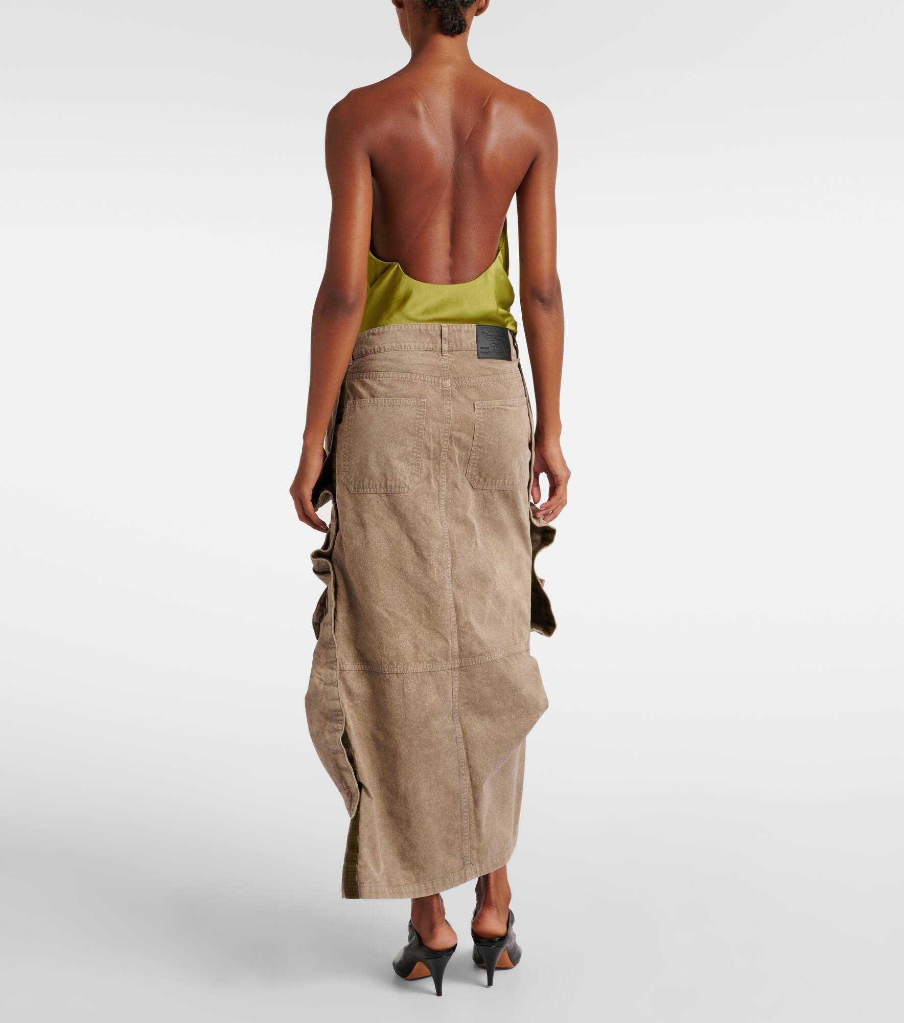 Velcro cotton cargo skirt - 3