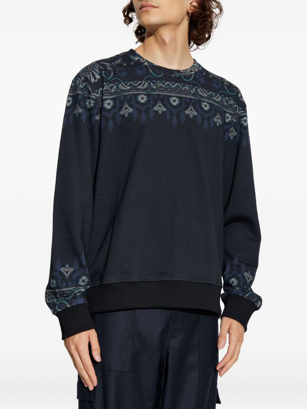paisley-print crew-neck sweatshirt - 3
