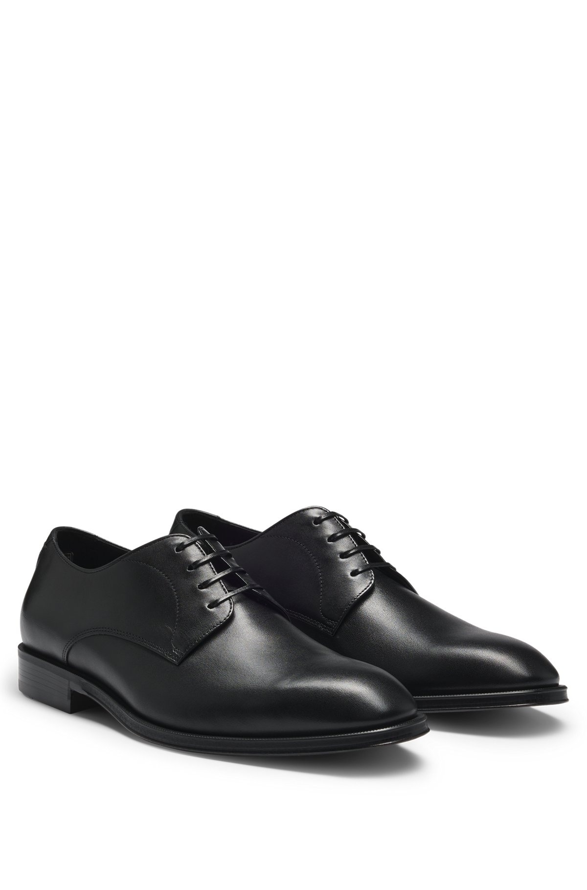 ITALIAN LEATHER DERBY SHOES WITH STITCHING DETAILS - 2