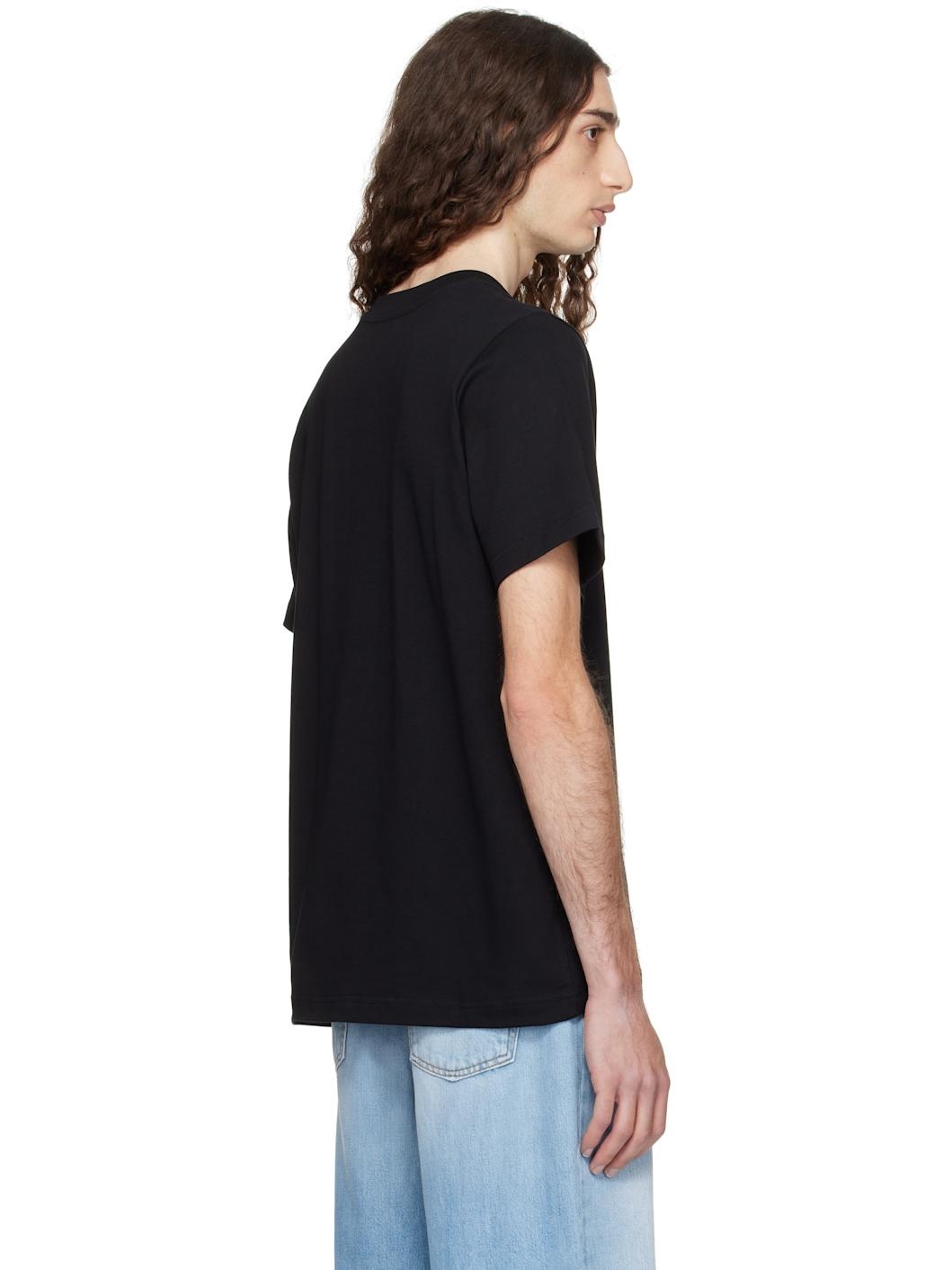 Black Montagne Snow Print T-shirt - 3