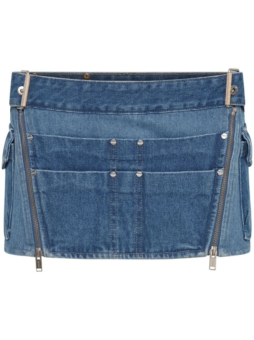 denim toolbelt skirt - 1