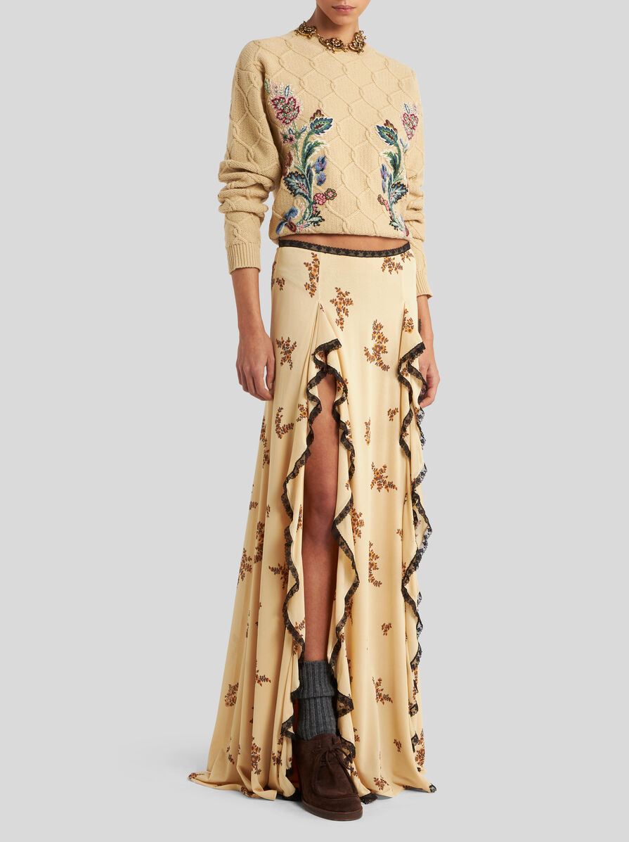 WOOL AND CASHMERE JUMPER WITH EMBROIDERY - 4