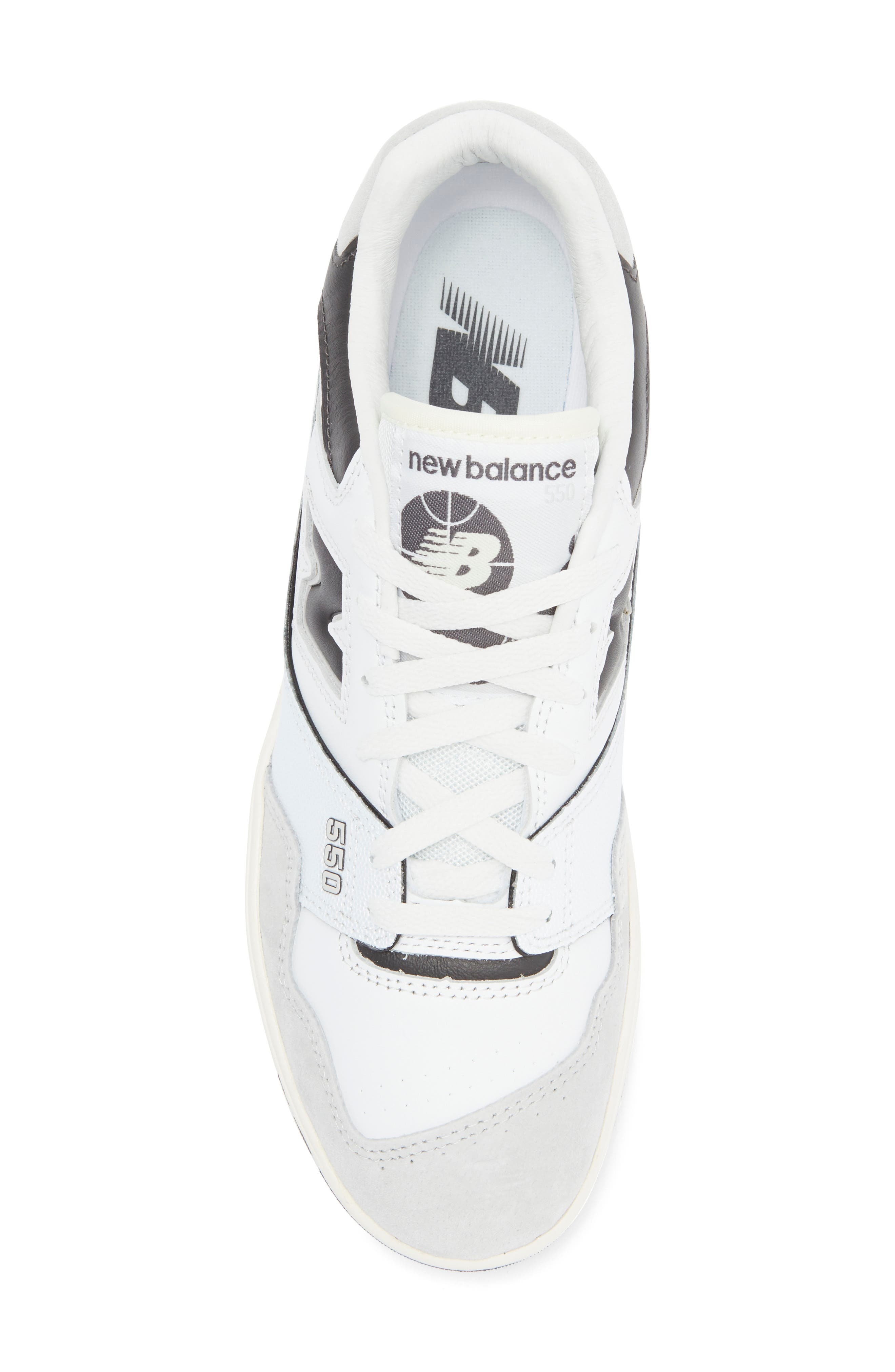 New Balance 550 Basketball Sneaker in Oyster White/Black at Nordstrom - 5