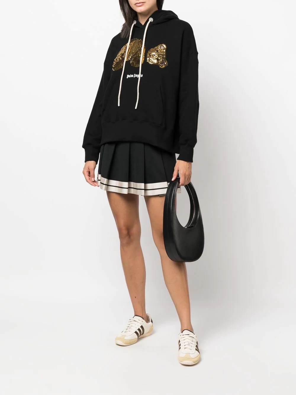sequined-bear oversized hoodie - 2