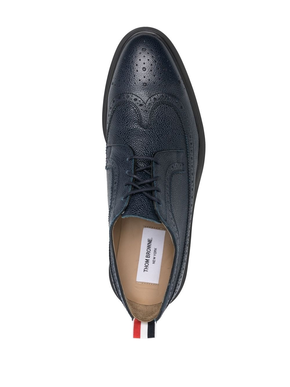pebbled leather longwing brogues - 4