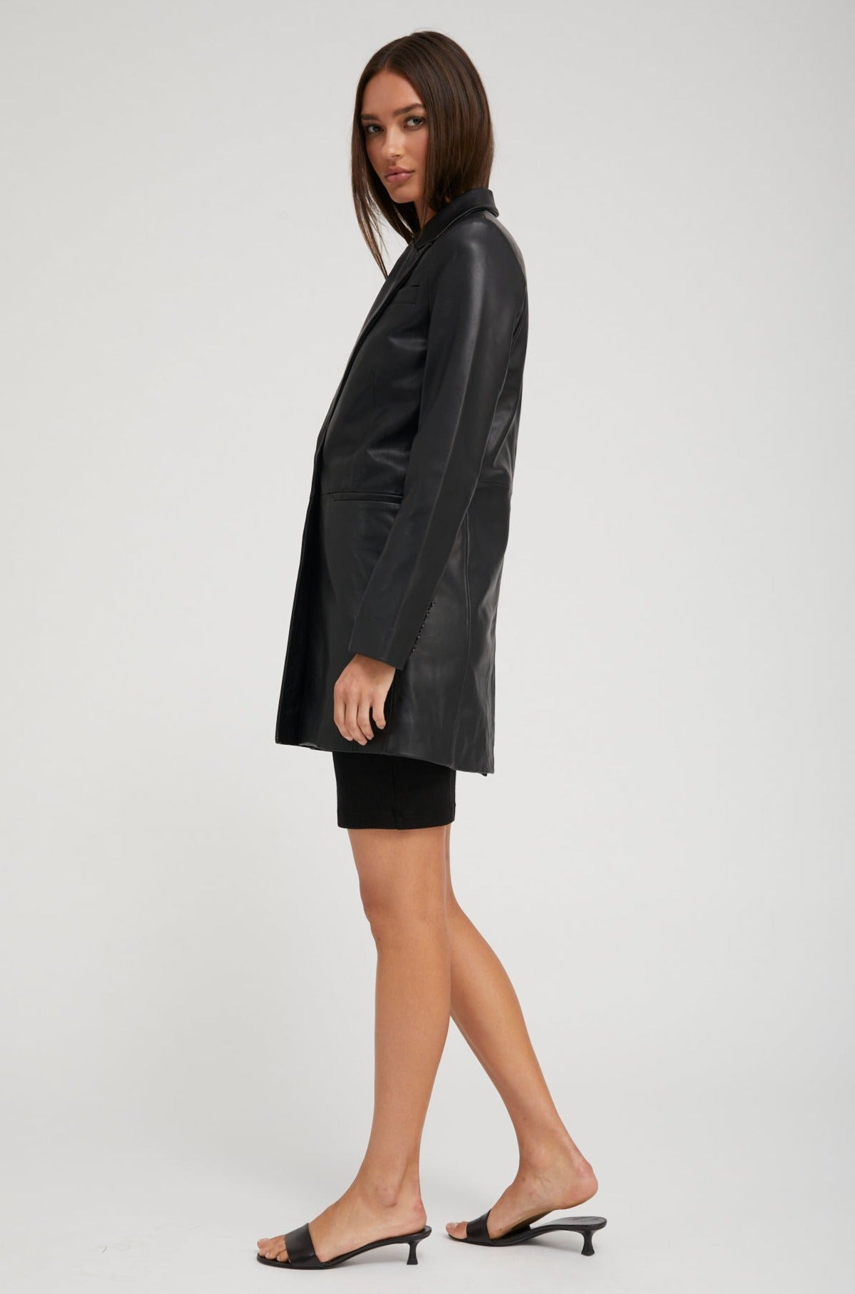 BLACK RIB RACER PENCIL DRESS - 6