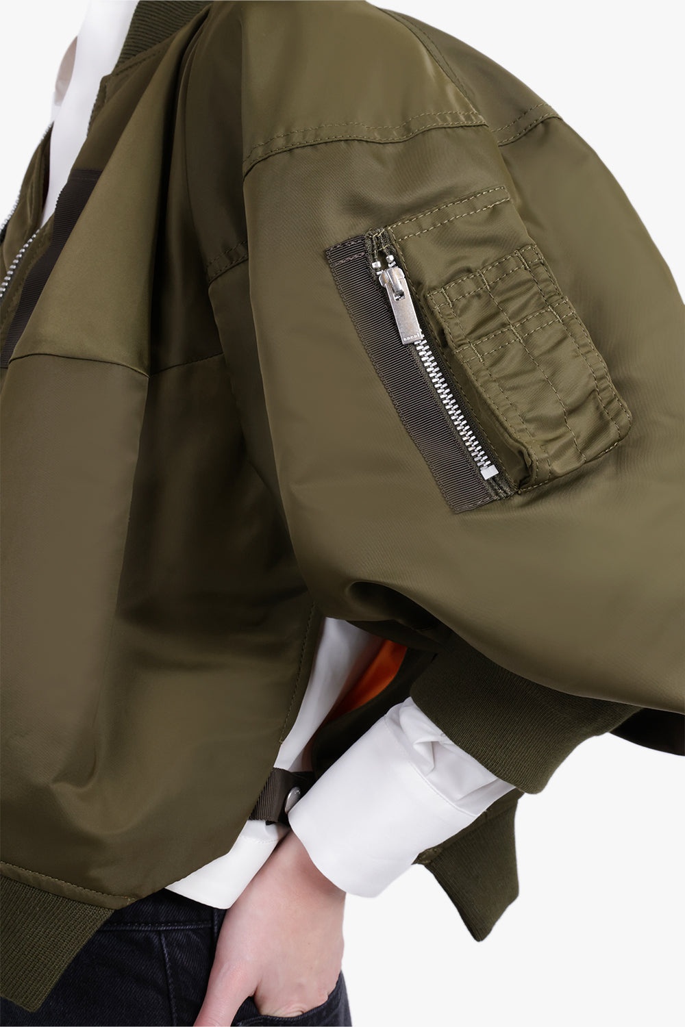 NYLON TWILL BLOUSON | OLIVE - 6