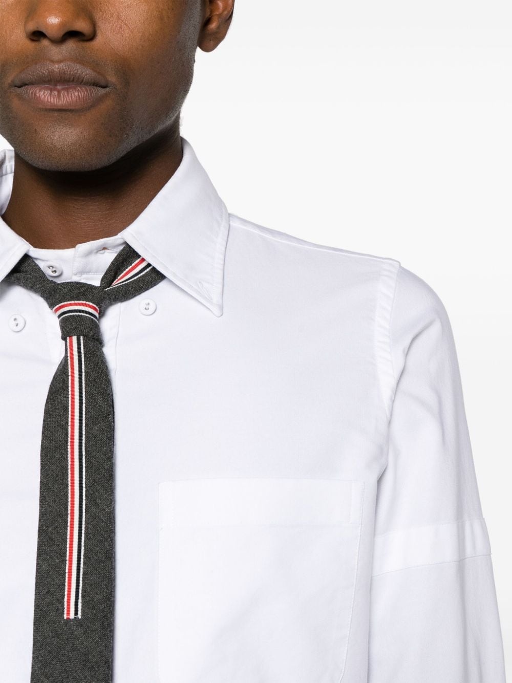 armband-detail cotton shirt - 5