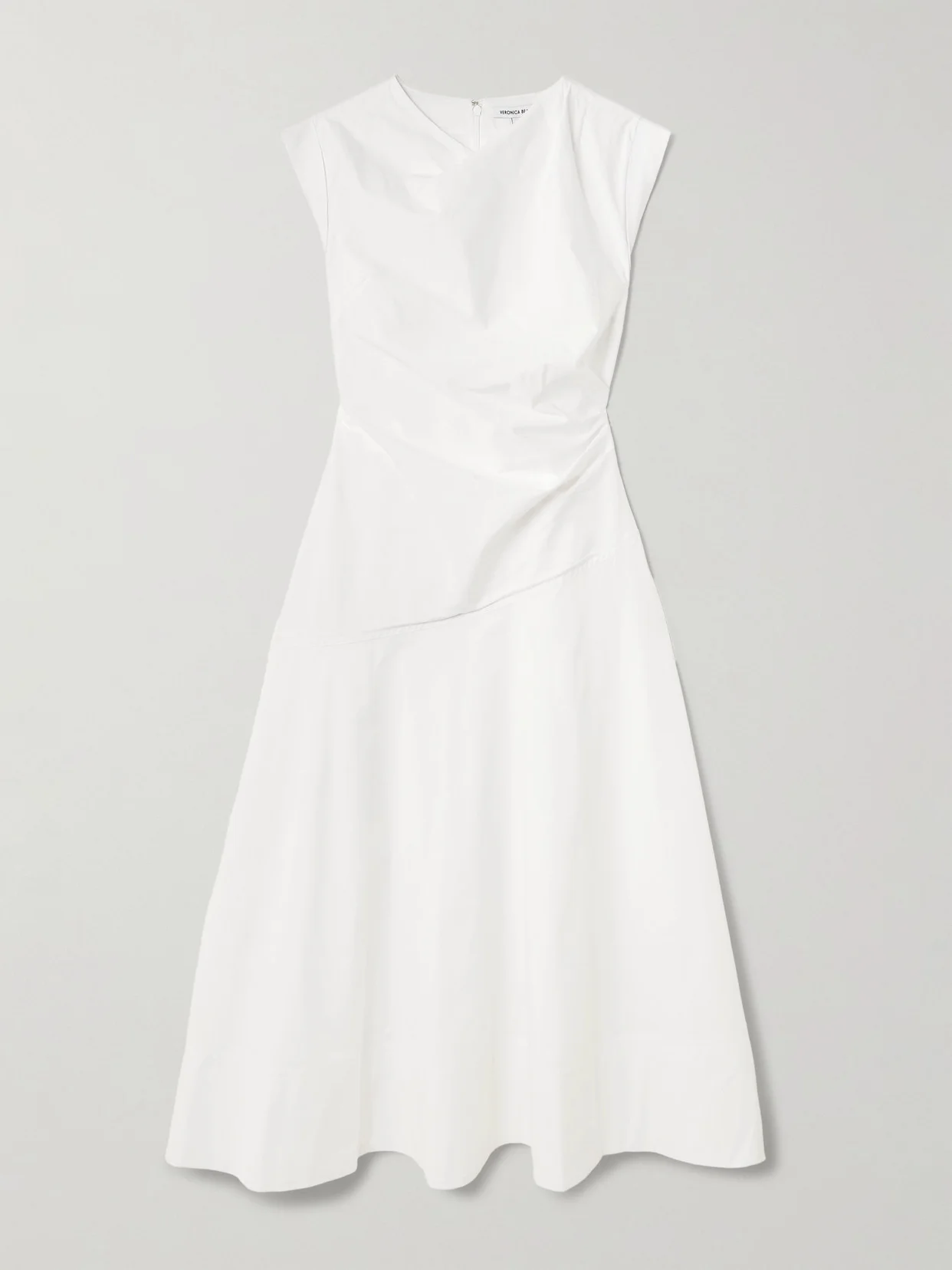 Lisette Gathered Cotton-blend Poplin Midi Dress - 1