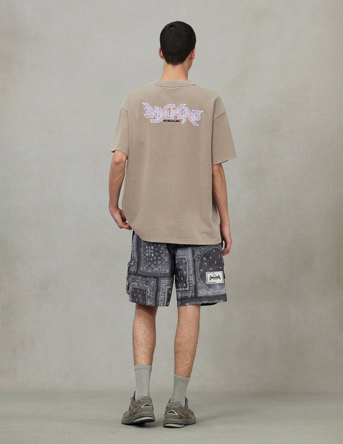 EVISUKURO Embroidery Washed Relax Fit T-shirt - 4