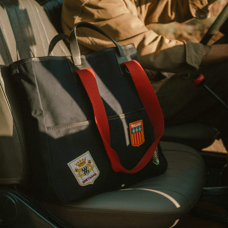 MELINE TOTE BAG - BLUE EMBLEMS 8