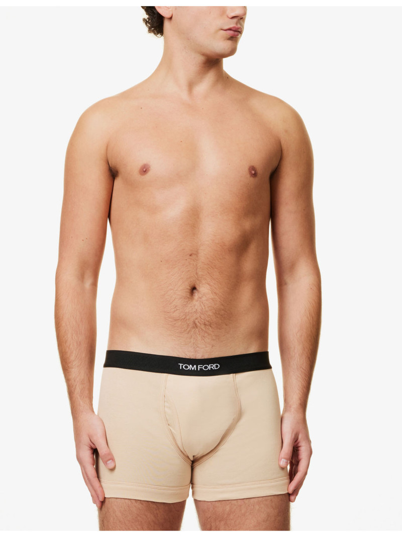 TOM FORD Logo-embroidered cotton-blend jersey boxers outlook