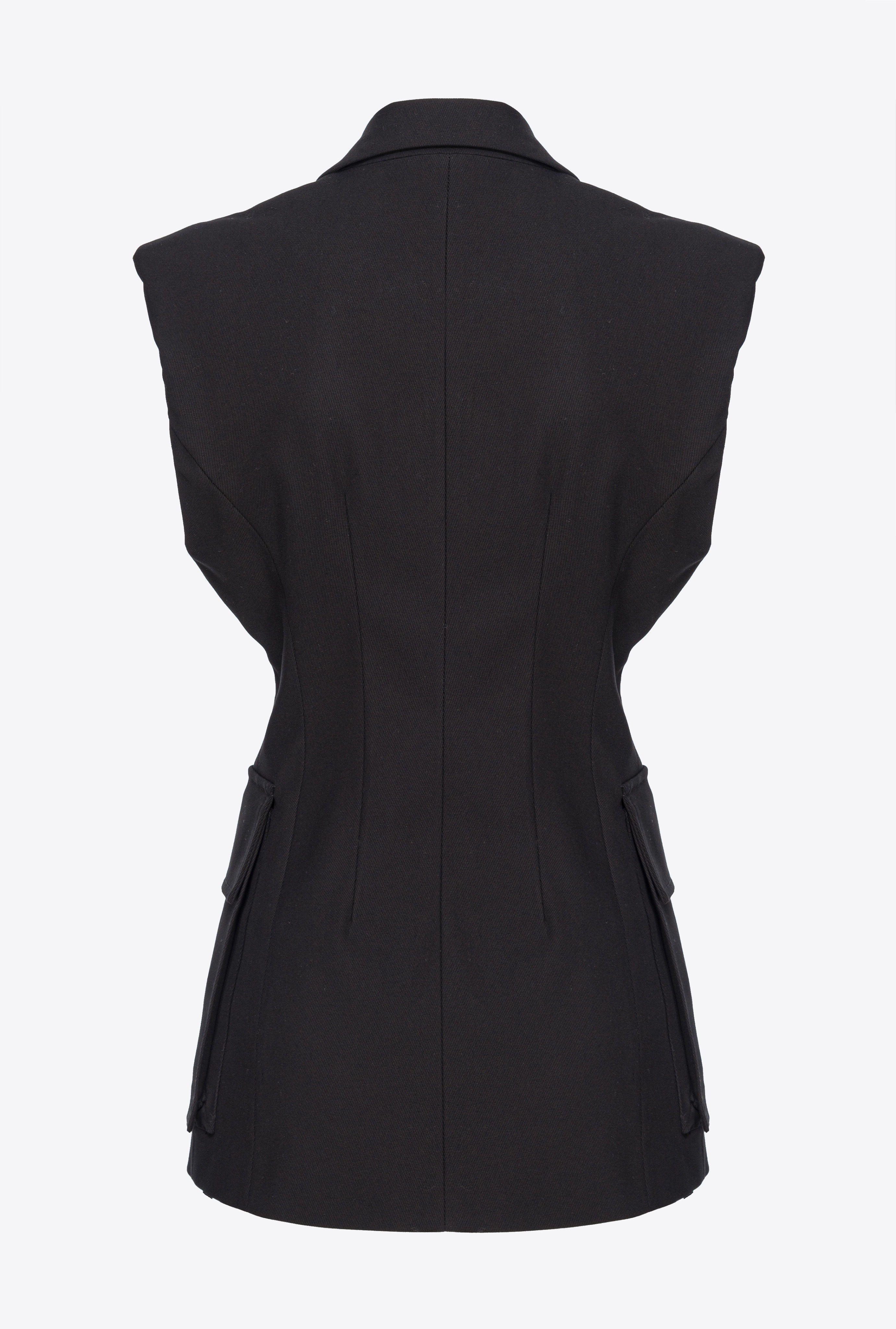 SLEEVELESS STRETCH TRICOTINE BLAZER - 7