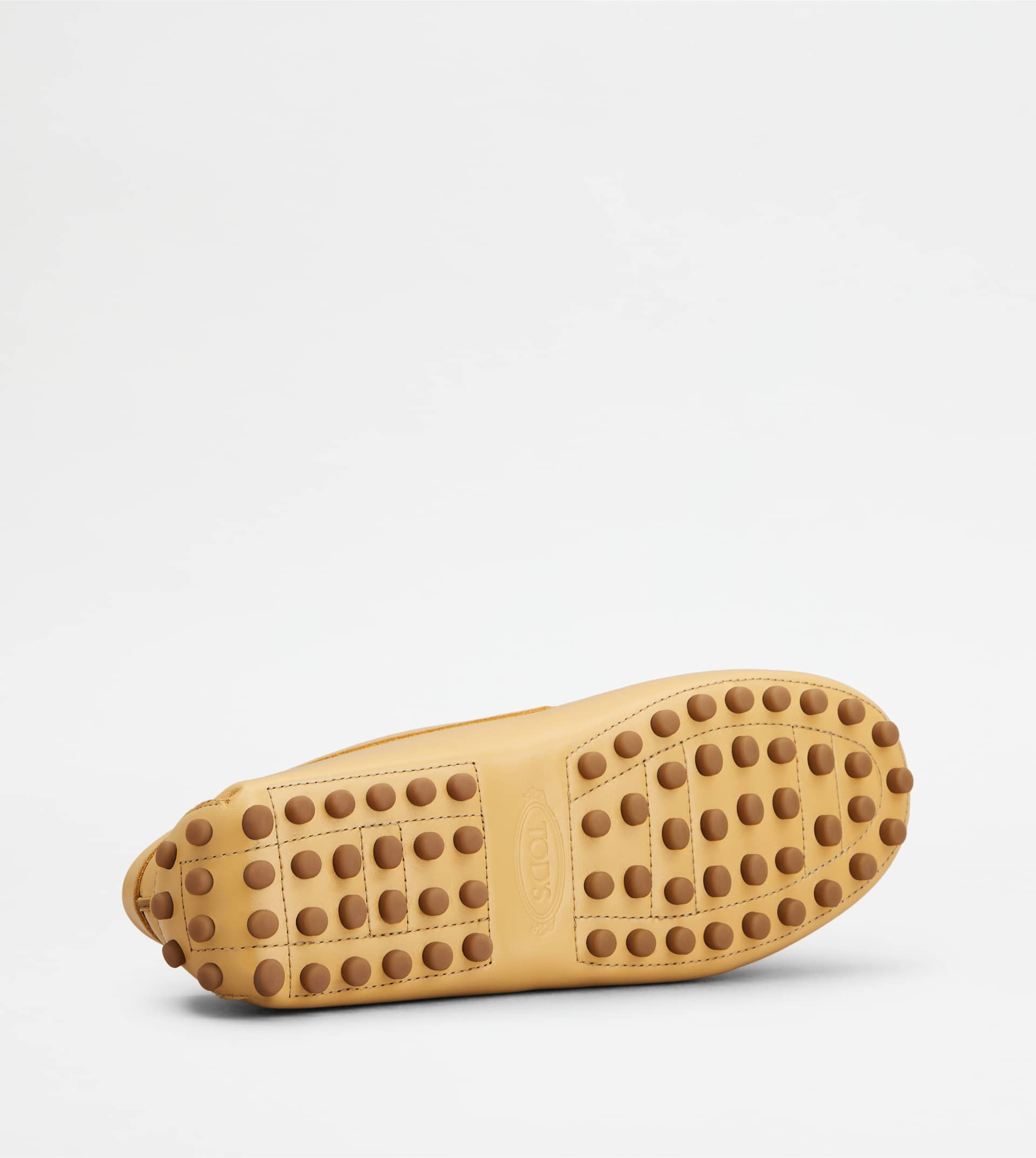 GOMMINO DRIVING SHOES IN LEATHER - YELLOW - 4