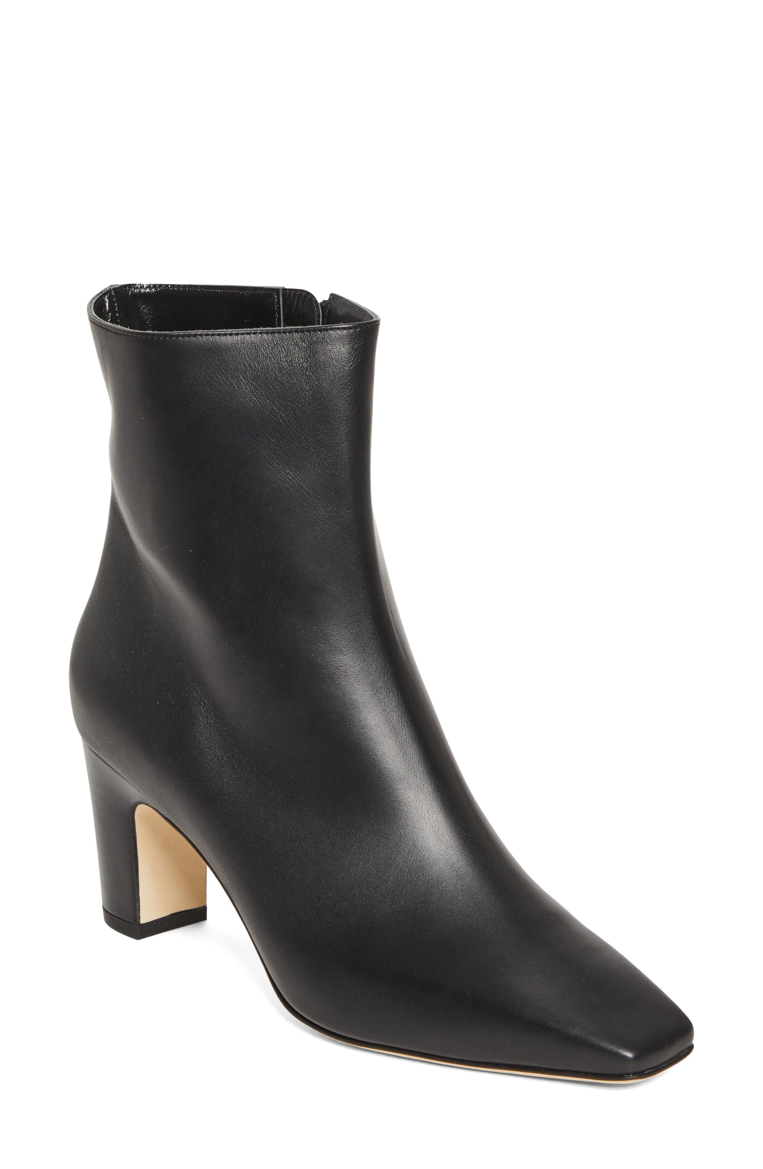 Manolo Blahnik Ofaralo Square Toe Bootie in Black at Nordstrom - 1
