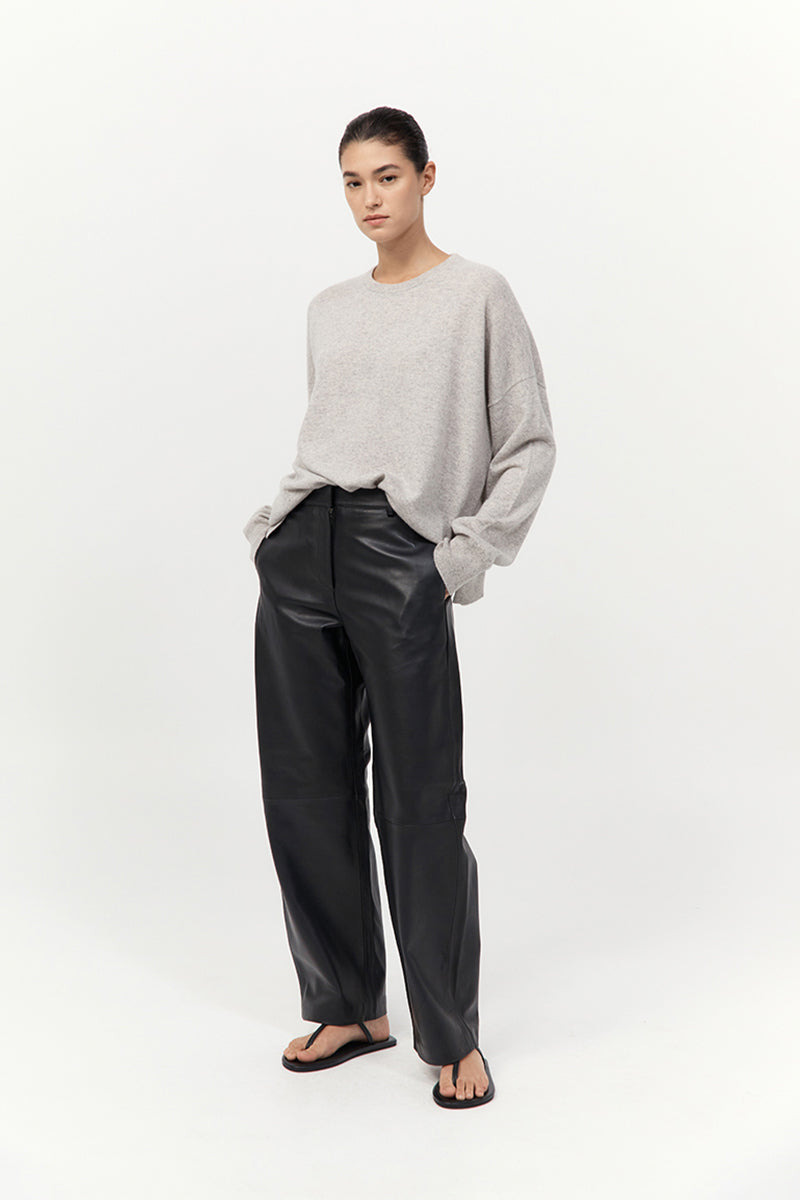 Leather Balloon Pants - Black - 3