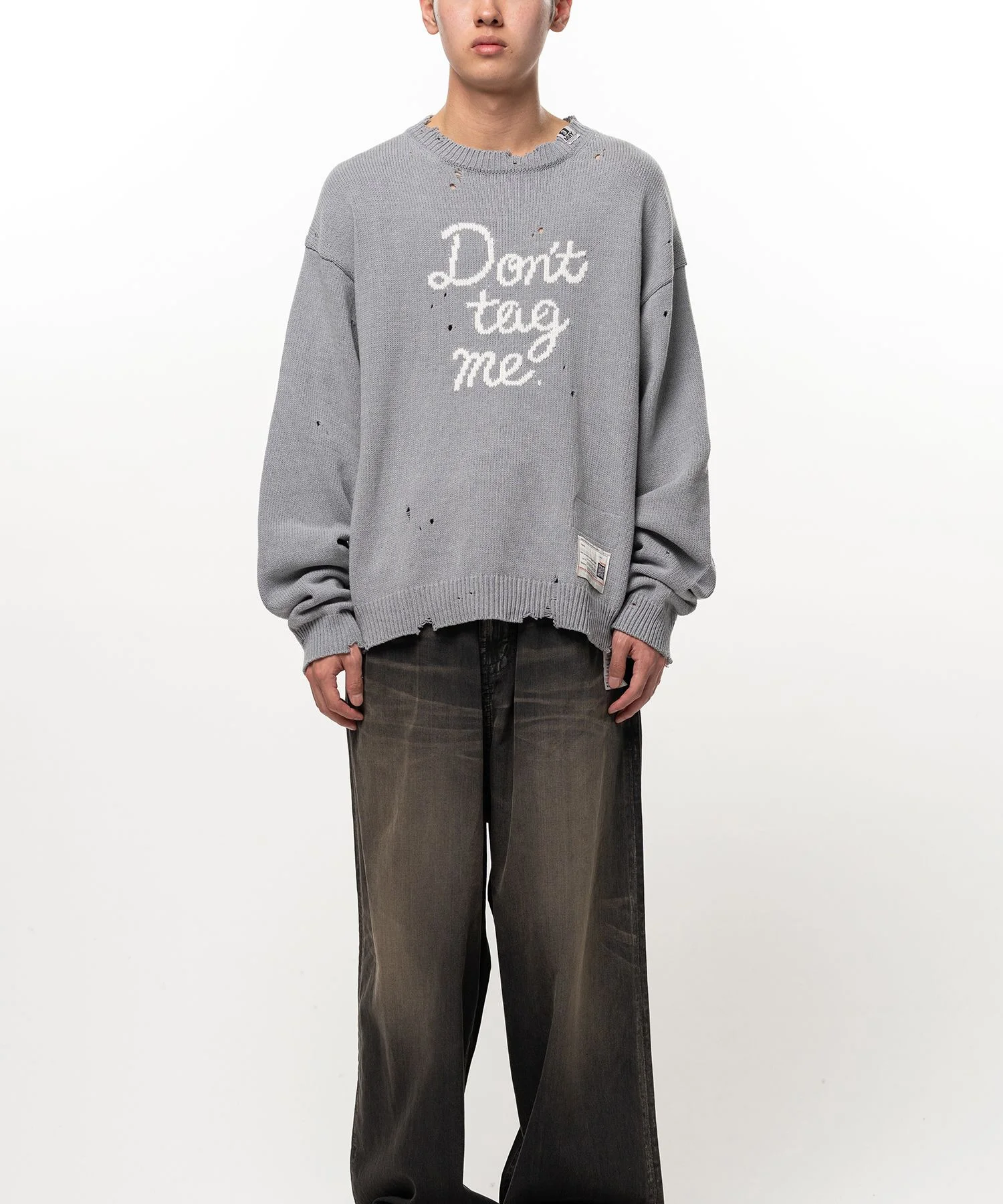 Don't Tag Me Jacquard Knit Sweater - 1