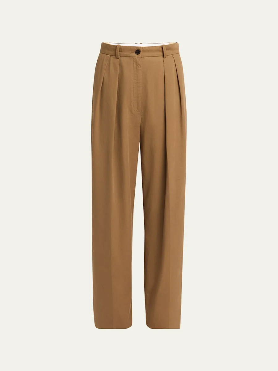 Igor Double-Pleated Wide-Leg Pants - 1